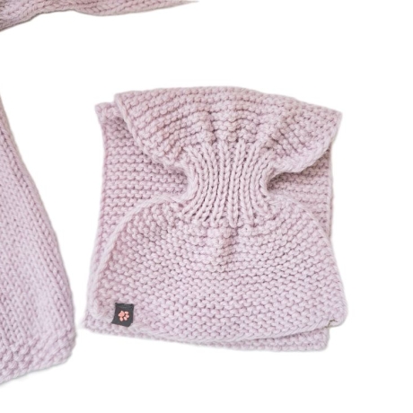 Strickjacke Baby aus Merino Puderrosa Größe 74/80