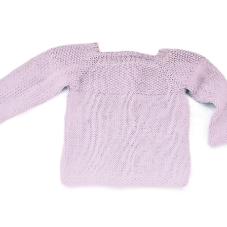Strickjacke Baby aus Merino Puderrosa Größe 74/80