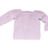 Strickjacke Baby aus Merino Puderrosa Größe 74/80