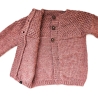 Strickjacke Baby aus Merino Blush Größe 86/92