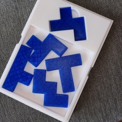 Five Fit - Puzzle, Tray packing Puzzle. 5 Teile Puzzle