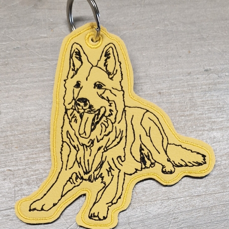 ITH Anhänger - Weißer Schweizer Schäferhund - 10x10 Rahmen