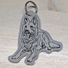 ITH Anhänger - Weißer Schweizer Schäferhund - 10x10 Rahmen