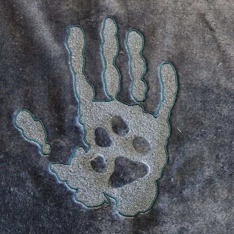 Embossed Datei - Pfote in der rechten Hand - 16.04x19.53 cm