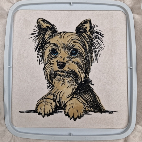 NEU Stickdatei Applikation Yorkshire Terrier Charly