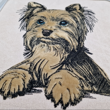 NEU Stickdatei Applikation Yorkshire Terrier Charly