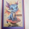 Grußkarte Karte mit Drachen Stay strong