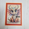 Grußkarte Karte mit Drachen Smile
