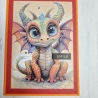 Grußkarte Karte mit Drachen Smile