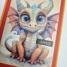 Grußkarte Karte mit Drachen Smile