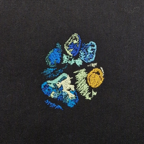 bunte Pfote02 - Teilstick - 6.58x7.77 cm