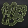 Embossed Datei - linke Hand und Pfote - 13.86x12.67 cm