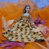 Kleid für Puppen (Barbie, Steffi), orange