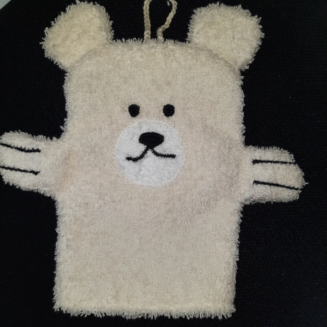 Waschhandschuh Eisbär für Kinder (Waschlappen)