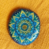 Bemalter Naturstein Mandala Freude