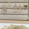 Blütenschmuckset mit echten Blüten aus Epoxidharz