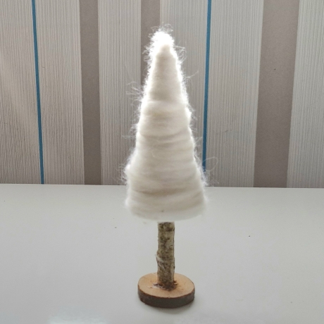 Deko Tannenbäumchen aus Filzwolle - Weihnachten