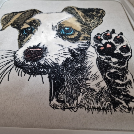 NEU Stickdatei Applikation Jack Russel Stella 