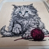 NEU Stickdatei Applikation Angora Katze Shadow