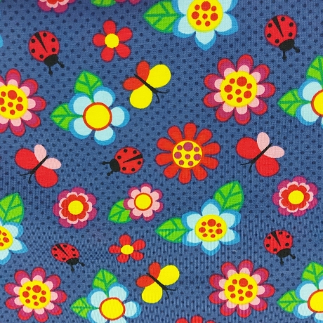 Pucksack, Schlafsack, Strampelsack - bunte Blumen