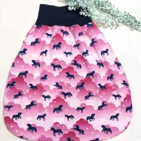 Pucksack, Schlafsack, Strampelsack - rosa - Einhörner