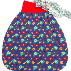 Pucksack, Schlafsack, Strampelsack - bunte Blumen