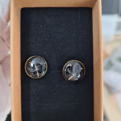 Zauberhafte 24K-Vergoldete Ohrstecker mit echten Blüten