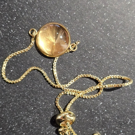 Armband mit Blüten 18k vergoldet/ Edelstahl/Sterling Silber 