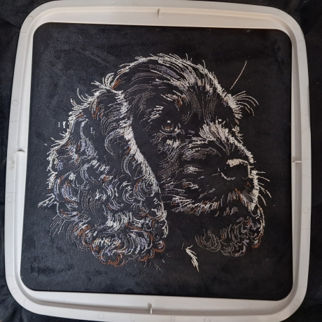 NEU Stickdatei Cocker Spaniel Welpe schwarz Dizzy