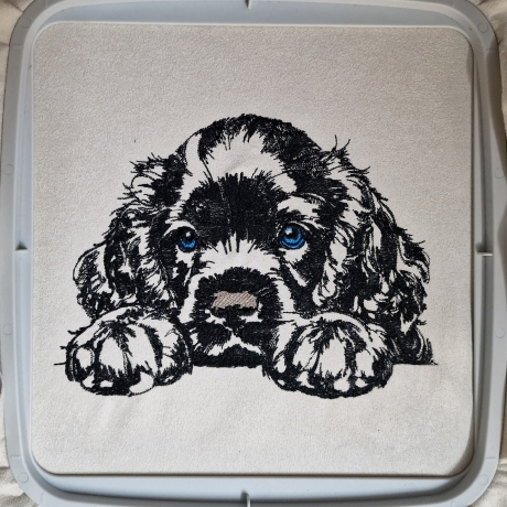 Neu Stickdatei Cocker Spaniel Welpe Kodaund LunaChild