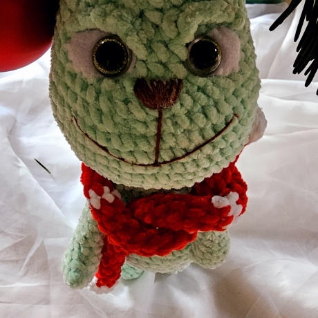 Grinch, Unikat ca. 35 cm, gehäkelt 