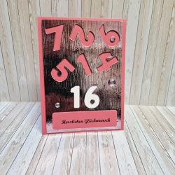 Geburtstagskarte Karte mit Zahl 16.Geburtstag