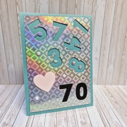 Geburtstagskarte Karte mit Zahl 70.Geburtstag