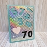 Geburtstagskarte Karte mit Zahl 70.Geburtstag