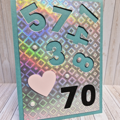 Geburtstagskarte Karte mit Zahl 70.Geburtstag