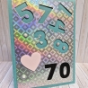Geburtstagskarte Karte mit Zahl 70.Geburtstag