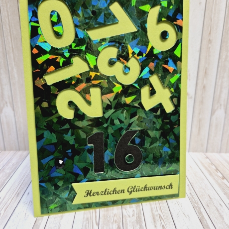 Geburtstagskarte Karte mit Zahl 16.Geburtstag