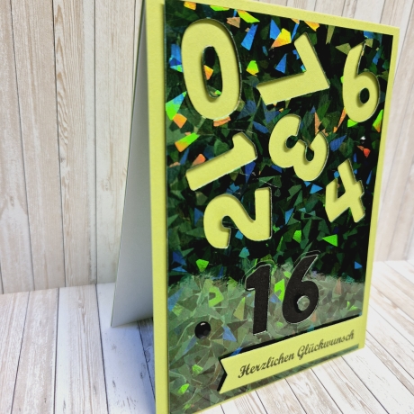 Geburtstagskarte Karte mit Zahl 16.Geburtstag
