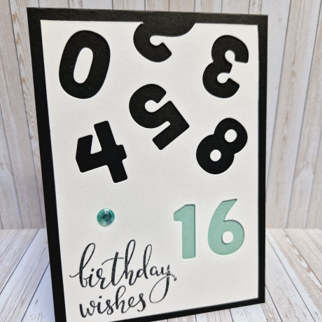 Geburtstagskarte Karte mit Zahl 16.Geburtstag