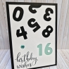 Geburtstagskarte Karte mit Zahl 16.Geburtstag