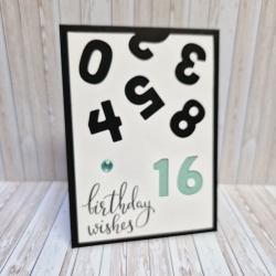 Geburtstagskarte Karte mit Zahl 16.Geburtstag