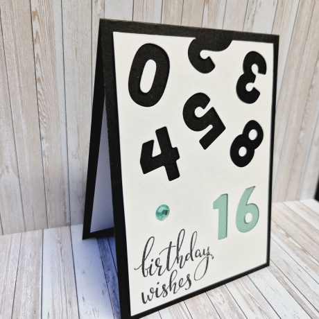 Geburtstagskarte Karte mit Zahl 16.Geburtstag