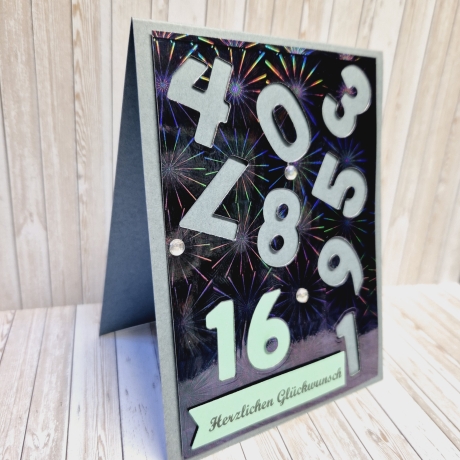 Geburtstagskarte Karte mit Zahl 16.Geburtstag