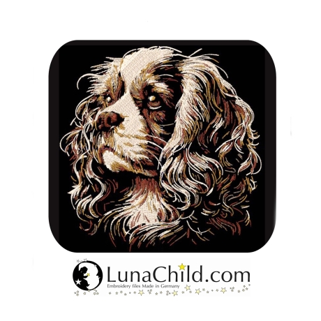 Stickdatei King Charles Cavalier Sandy  Hund  Lunachild
