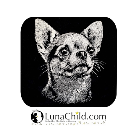 Stickdatei Chihuahua Milow Hund realistisch Lunachild