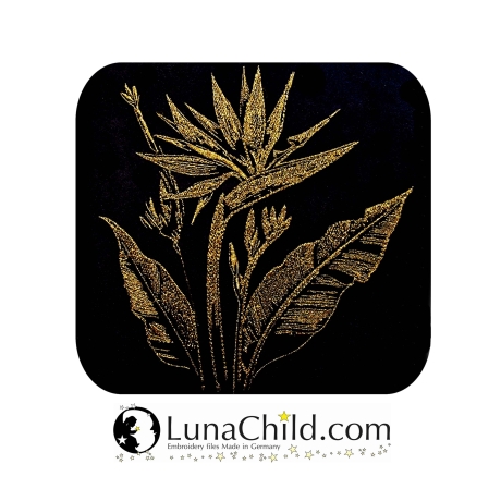 NEU Stickdatei Sterlizie gold realistisch für dunkle Stoffe