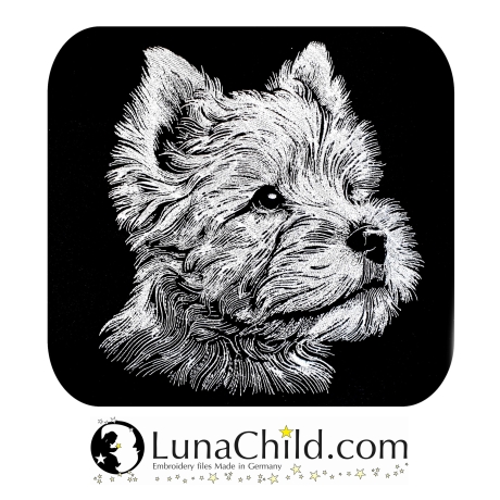 Stickdatei West Highland Terrier Welpe Fips Hund