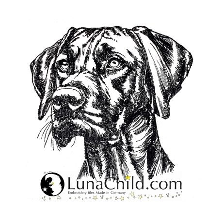 Stickdatei Rhodesian Ridgeback Kai  Hund realistisch