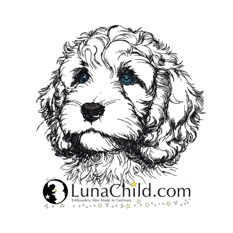 Stickdatei Cockapoo Welpe  Milli  Hund  Lunachild