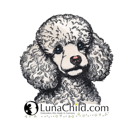 NEU Stickdatei Applikation Pudel Darsy Lunachild